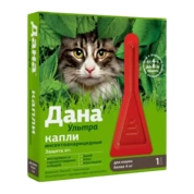 Apicenna Дана Ультра капли от блох и клещей для кошек, от 4 кг