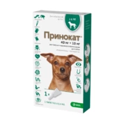 KRKA Принокат капли для собак до 4 кг, 40/10 мг, 1 пипетка 0,4 мл