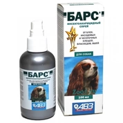 АВЗ Барс спрей от блох и клещей для собак, 100 мл