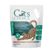 Cat's choice Растительный комкующийся наполнитель с pH-индикатором 6л/2,5 кг