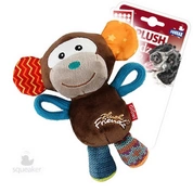 GiGwi игрушка для собак Обезьянка с пищалкой, 16 см
