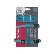 MPets Шлейка для кошек с поводком, 20-30 см, 30-42 см, 1 см*90 см - 170 см, синий