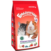 ЗооМир Грызунчик №6 корм для грызунов Ягодные подушечки, 200 г