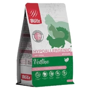 Blitz Vetline Cat Hypoallergenic корм для кошек при пищевой аллергии, непереносимости, атопическом дерматите Индейка