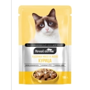 Ночной охотник корм для кошек Курица в желе, 100 г