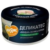 Мнямс Деликатес влажный корм для кошек Фондан из курицы с кош.мятой, 80 г