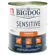 Зоогурман Big Dog Premium Sensitive консервы для собак Говядина/Гречка/Смородина, 850г
