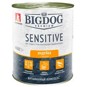 Зоогурман Big Dog Premium Sensitive консервы для собак Индейка/Овощи, 850г