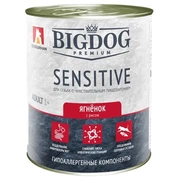 Зоогурман Big Dog Premium Sensitive консервы для собак Ягненок/Рис, 850г