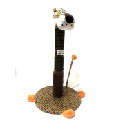 Wogy Игрушка-когтеточка для кошек Тигр 35*35*60см с чесалкой и дразнилкой-хвост