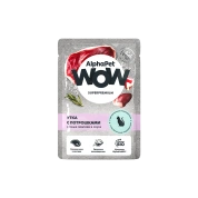 AlphaPet WoW корм для кошек с чувствительным пищеварением УткаПотрошки в соусе, 85 г