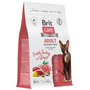 Brit Care ADULT DELICIOUS TASTE корм для взрослых привередливых кошек Индейка/утка