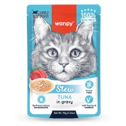 Wanpy Cat Дополнительный консервированный корм пауч для кошек тунец в собственному соку, 70 г