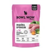 BOWL WOW кусочки в соусе для для котят и беременных кошек Индейка и брокколи 85г