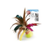 GiGwi игрушка для кошек Мяч с перьями, 14 см