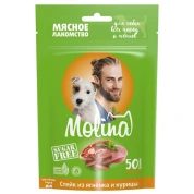 Molina Лакомство для собак всех пород и щенков, Стейк из ягненка и курицы, 50 г