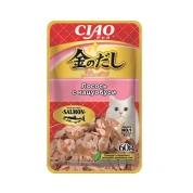INABA Kinnodashi влажный корм для кошек Лосось в желе/Кациобуси, 60г