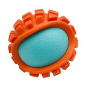 N1 игрушка для собак Мяч с ароматом сливок 8 см бирюзово/оранжевый