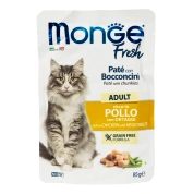 Monge Cat Fresh для кошек паштет с кусочками курицы и овощами, 85 г