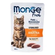 Monge Cat Fresh влажный корм для стерилизованных кошек, с уткой, 85 г