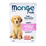 Monge Dog Fresh паштет для щенков с кусочками свинины и овощами, 85 г