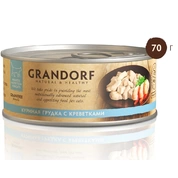 Grandorf консервы для кошек Куриная грудка с креветками, 70 г