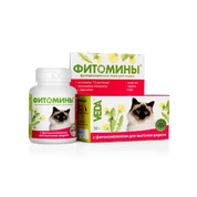 Фитомины витамины для кошек с фитокомплексом для выгонки шерсти, 50г