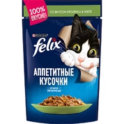 Felix Аппетитные кусочки корм для кошек Кролик в желе, 75 г