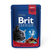 Brit Premium корм для кошек Говядина и горошек