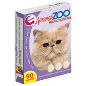 Доктор Zoo витамины для кошек Лосось/биотин, 90 таб