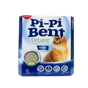 Pi-Pi-Bent Deluxe наполнитель минеральный комкующийся Классик, 5 кг