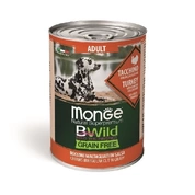 Monge BWild беззерновые консервы для собак Индейка/тыква/кабачок, 400 г