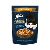 Felix Мясные ломтики корм для кошек Курица соус, 75 г